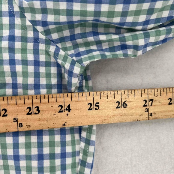 J Crew Men's Shirt Classic White Blue Check Long Sleeve Button Down Size XL - Picture 7 of 8